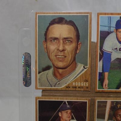 Lot of 9 1962 TOPPS Hall of Famer Cards