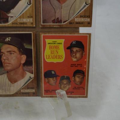 Lot of 9 1962 TOPPS Hall of Famer Cards