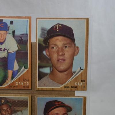Lot of 9 1962 TOPPS Hall of Famer Cards