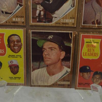 Lot of 9 1962 TOPPS Hall of Famer Cards
