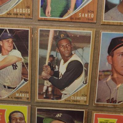 Lot of 9 1962 TOPPS Hall of Famer Cards