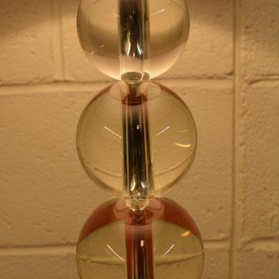 Mid Century Modern Chrome & Glass Sphere 3 Way Lamp 26â€x15â€