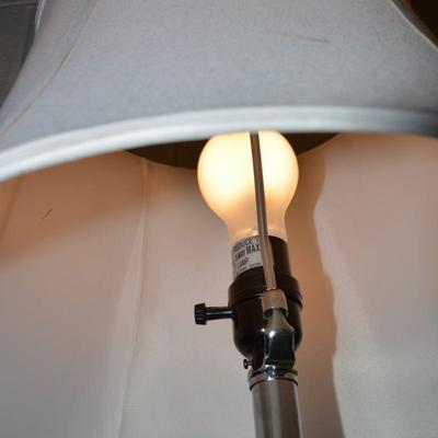 Mid Century Modern Chrome & Glass Sphere 3 Way Lamp 26â€x15â€