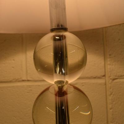 Mid Century Modern Chrome & Glass Sphere 3 Way Lamp 26â€x15â€