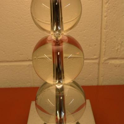 Mid Century Modern Chrome & Glass Sphere 3 Way Lamp 26â€x15â€