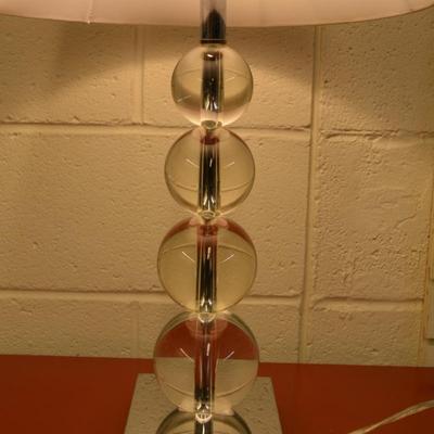 Mid Century Modern Chrome & Glass Sphere 3 Way Lamp 26â€x15â€