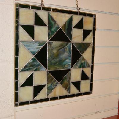 Beautiful Leaded Stained-Glass Window Hanger 14â€x14â€