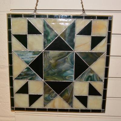 Beautiful Leaded Stained-Glass Window Hanger 14â€x14â€