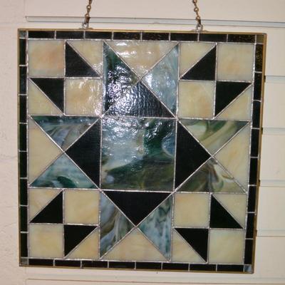 Beautiful Leaded Stained-Glass Window Hanger 14â€x14â€