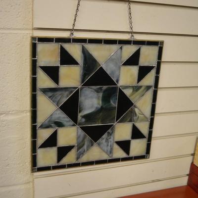 Beautiful Leaded Stained-Glass Window Hanger 14â€x14â€