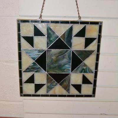 Beautiful Leaded Stained-Glass Window Hanger 14â€x14â€