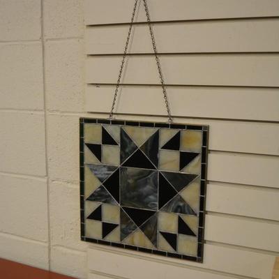 Beautiful Leaded Stained-Glass Window Hanger 14â€x14â€