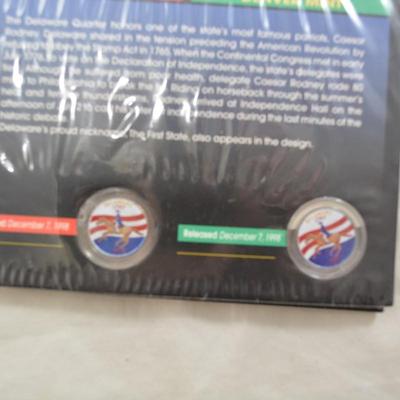 New York & Delaware Colorized State Quarters, Philadelphia & Denver Mints
