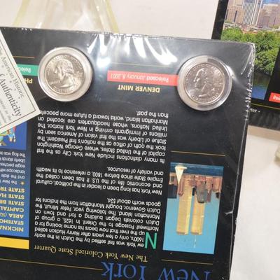 New York & Delaware Colorized State Quarters, Philadelphia & Denver Mints