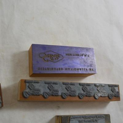 Lot of Vintage Advertising Print Blocks