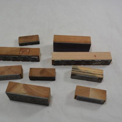 Lot of Vintage Advertising Print Blocks