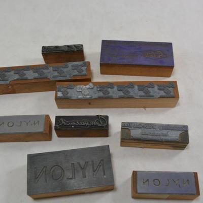 Lot of Vintage Advertising Print Blocks