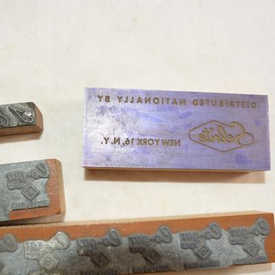 Lot of Vintage Advertising Print Blocks