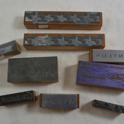 Lot of Vintage Advertising Print Blocks