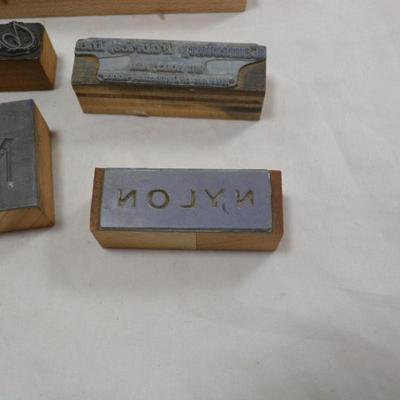 Lot of Vintage Advertising Print Blocks