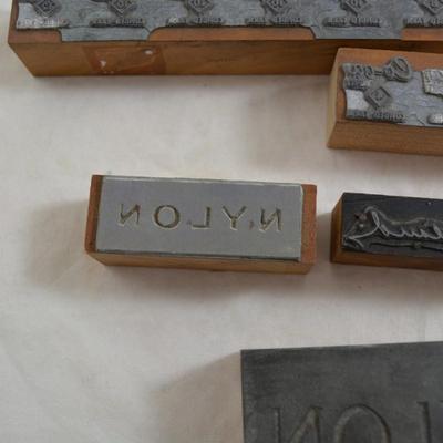 Lot of Vintage Advertising Print Blocks