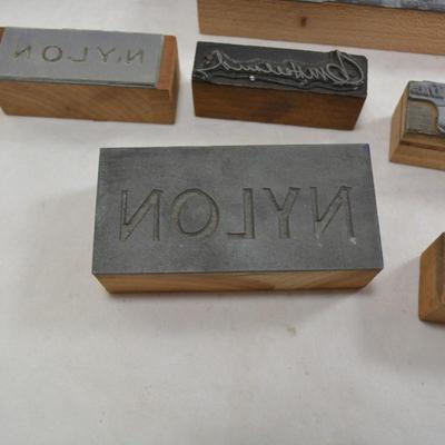 Lot of Vintage Advertising Print Blocks