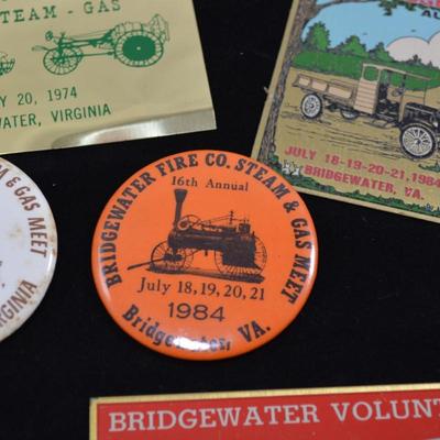 Vintage Bridgewater VA Vol. Firemanâ€™s Auto-Steam-Gas Brass Plates