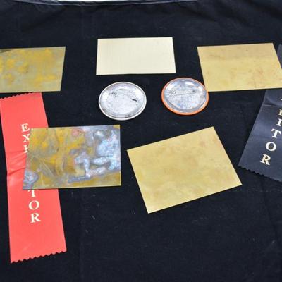 Vintage Bridgewater VA Vol. Firemanâ€™s Auto-Steam-Gas Brass Plates