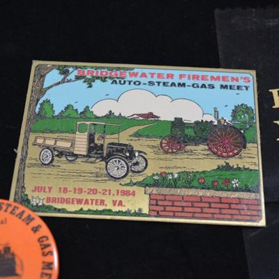 Vintage Bridgewater VA Vol. Firemanâ€™s Auto-Steam-Gas Brass Plates