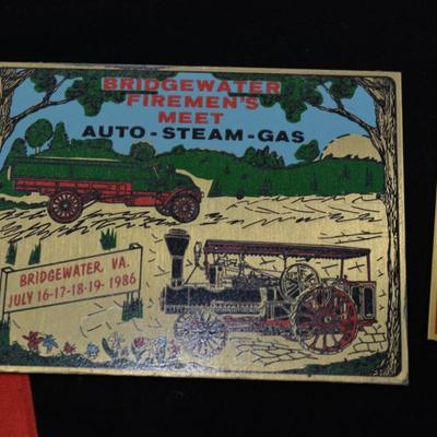 Vintage Bridgewater VA Vol. Firemanâ€™s Auto-Steam-Gas Brass Plates
