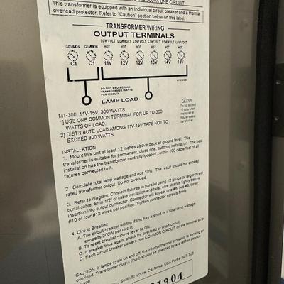 Lot 426 Vista Pro Outdoor Lighting Low Voltage Transformer MT-300