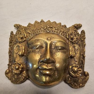 Three Brass Masks & Candlestick (BS-JS)