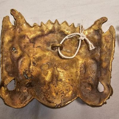 Three Brass Masks & Candlestick (BS-JS)