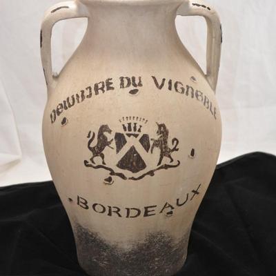Large Vintage Bardaury French Stoneware Bordeaux Jug 15x9
