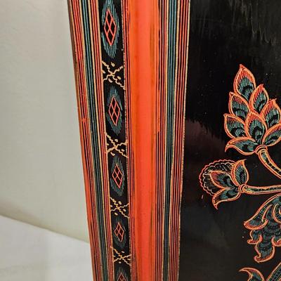 Burmese Lacquerware Betel Box & Hindu Goddess Plaque (BS-JS)