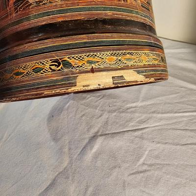 Burmese Lacquerware Betel Box & Hindu Goddess Plaque (BS-JS)