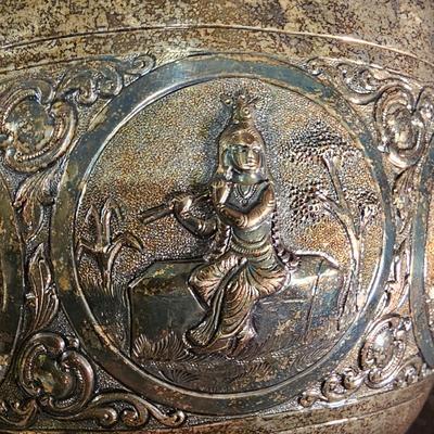 Vintage Burmese Silver Colored Bowl (BS-JS)