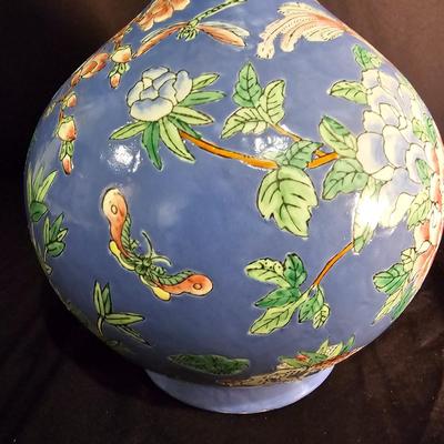 Flowers & Birds Asian Painted Vase (BS-JS)