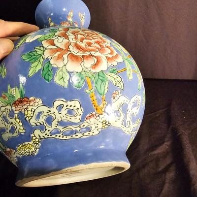 Flowers & Birds Asian Painted Vase (BS-JS)