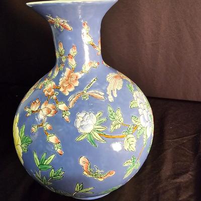 Flowers & Birds Asian Painted Vase (BS-JS)