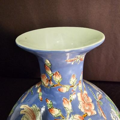 Flowers & Birds Asian Painted Vase (BS-JS)