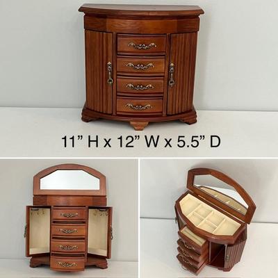 Assorted Solid Wood Jewelry Boxes ~ Set Of Three (3)