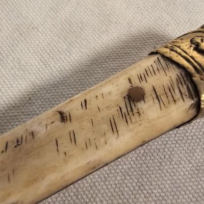 Vintage Brass & Wood Knife & Chopsticks Travel Set (BS-JS)