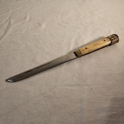 Vintage Brass & Wood Knife & Chopsticks Travel Set (BS-JS)