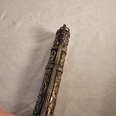 Vintage Brass & Wood Knife & Chopsticks Travel Set (BS-JS)