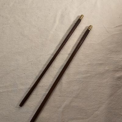 Vintage Brass & Wood Knife & Chopsticks Travel Set (BS-JS)