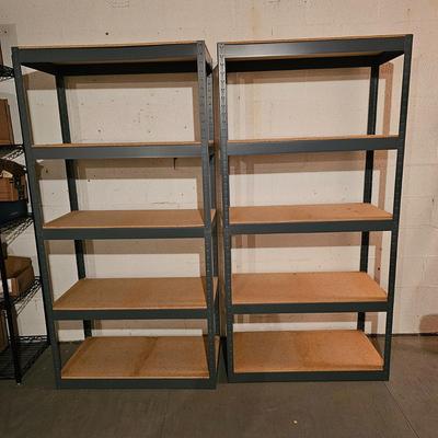 2 Metal/Wood Storage Shelves (BS-JS)