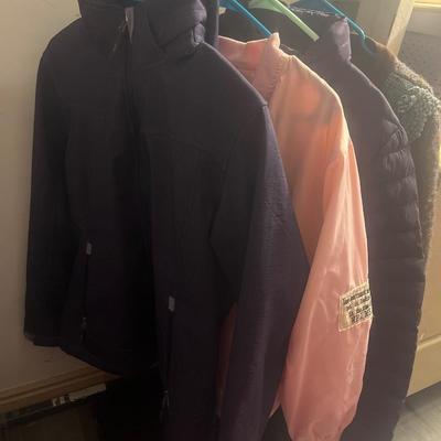 Lot of womenâ€™s clothing coats size large