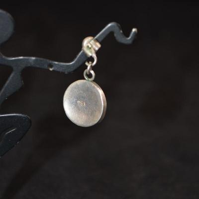 925 Sterling Silver Shell Earrings 5.0g