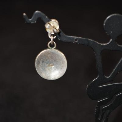 925 Sterling Silver Shell Earrings 5.0g